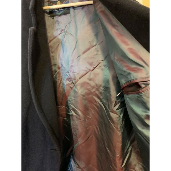 BUGATTI Wool Overcoat Men’s Sz M German Sz 24 Black - Picture 9 of 10